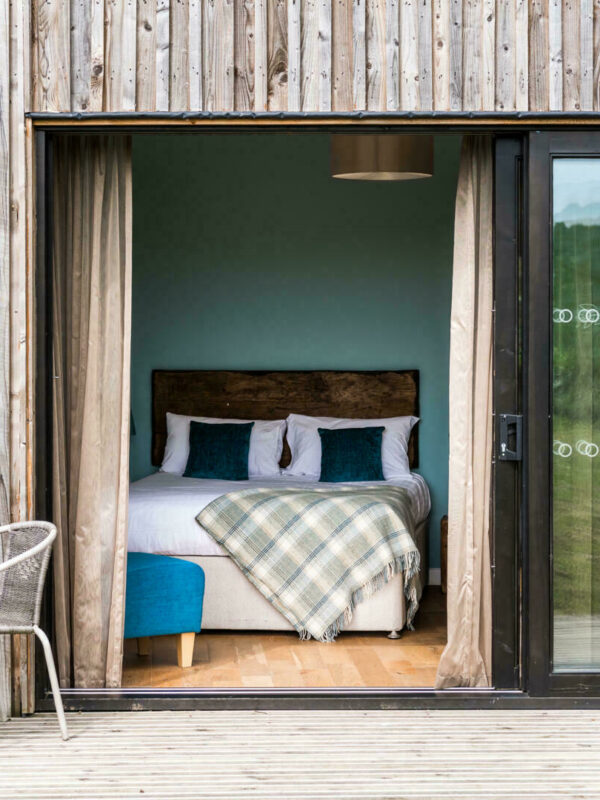 Woodlands lodge bedroom looking in