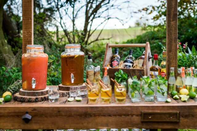 Rum bar in fields