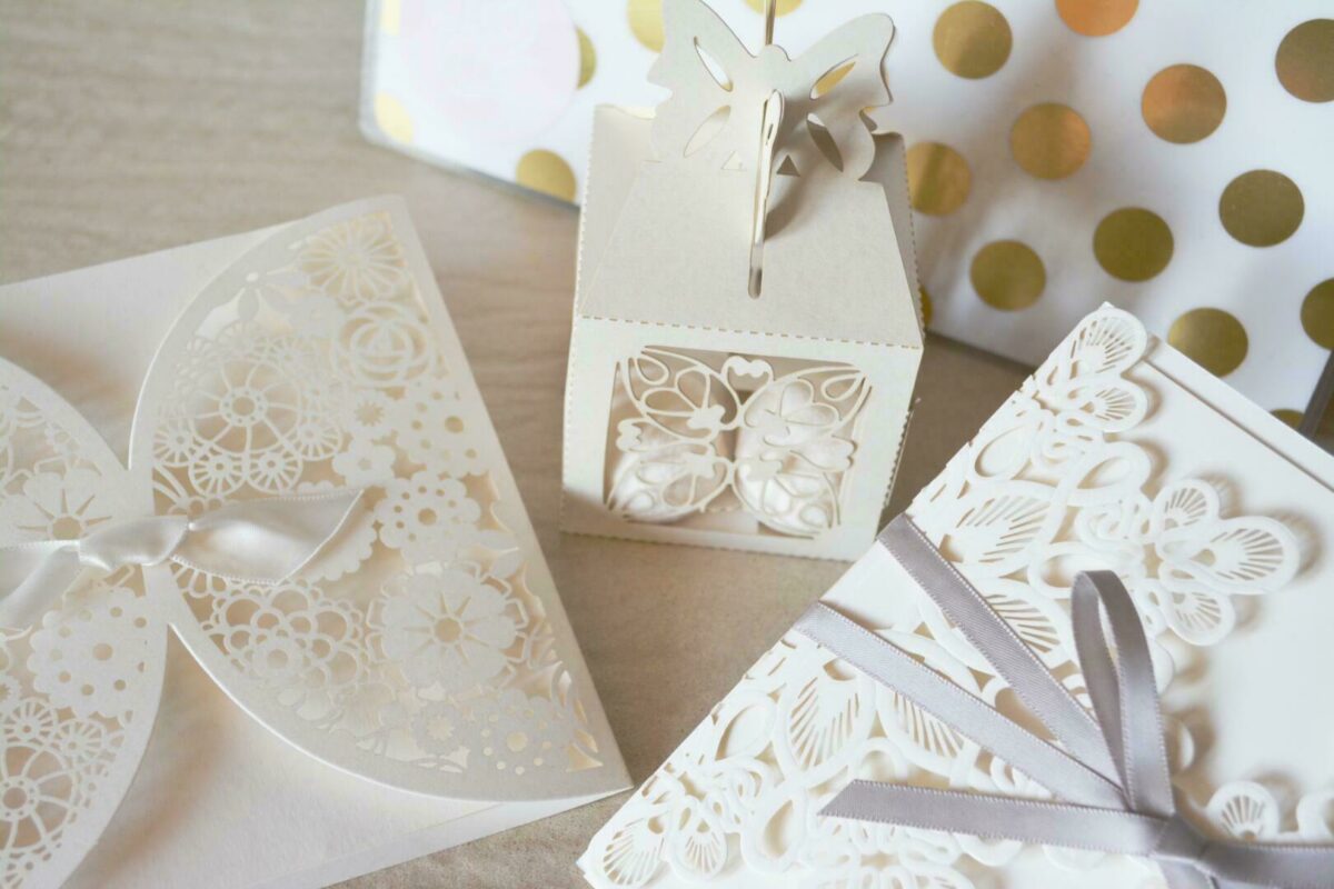 Paper wedding invitations